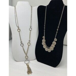 Ann Taylor Loft Necklace Lot of 2 Metallic Necklaces